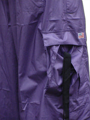 Unisex Basic UFO Pants with Expandable Bottoms (Purple / Black)