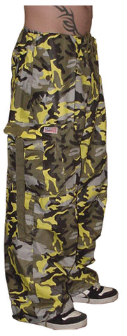 Unisex Basic UFO Pants (Yellow Camo)