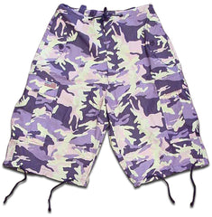 Unisex Basic UFO Shorts  (Purple Camo)