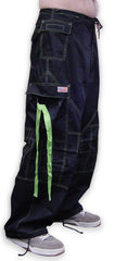 Unisex UFO Pants with Contrast Color (Black / Limey)