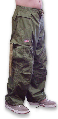 Unisex UFO Pants with Contrast Color (Olive Green/Khaki)