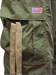 Unisex UFO Pants with Contrast Color (Olive Green/Khaki)