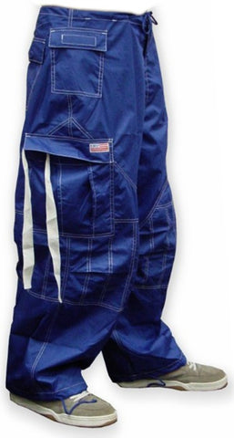 Unisex UFO Pants with Contrast Color (Royal Blue/White)