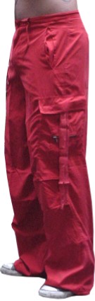 Unisex UFO Slim Fit Cantiene Pants (Red)