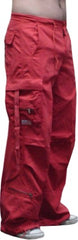 Unisex UFO Slim Fit Cantiene Pants (Red)