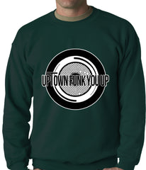 Uptown Funk You Up Record Adult Crewneck