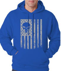 USA - American Flag Military Skull Adult Hoodie