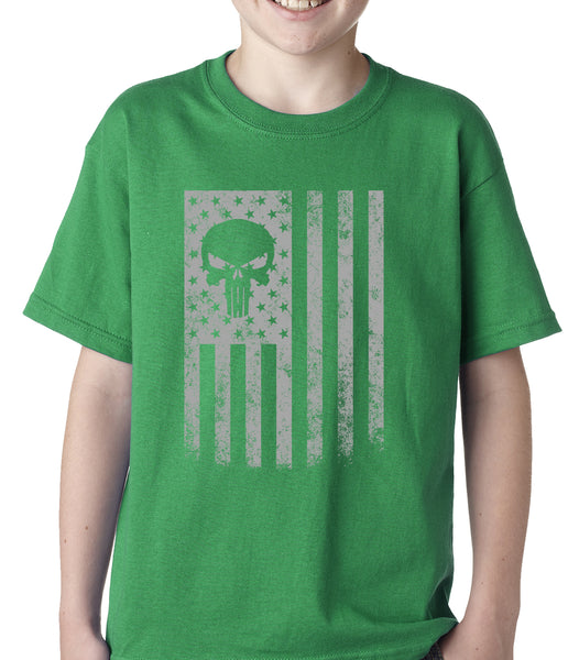 USA - American Flag Military Skull Kids T-shirt | Be Wild –