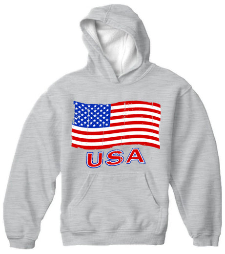USA Vintage Flag Adult Hoodie