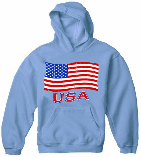 USA Vintage Flag Adult Hoodie