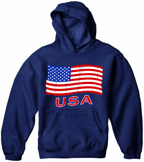 USA Vintage Flag Adult Hoodie