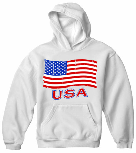 USA Vintage Flag Adult Hoodie