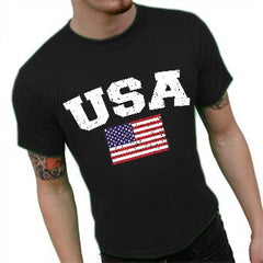 USA Vintage Flag International Mens T-Shirt