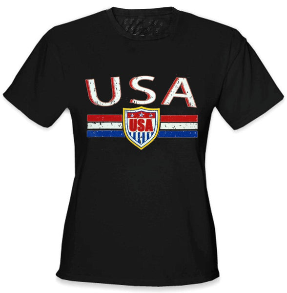 USA Vintage Shield International Girls T-Shirt –
