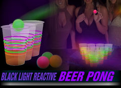 Black Light Reactive Neon Beer Pong Party Pack