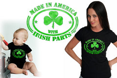 Irish Made In America With Irish Parts Ladies T-Shirt