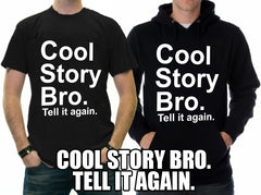 As Seen On Jersey - Cool Story Bro. Tell It Again. Adult Hoodie