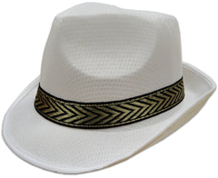 Classic White Mesh Fedora Hat