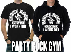 Party Rock Gym I Work Out Adult Hoodie