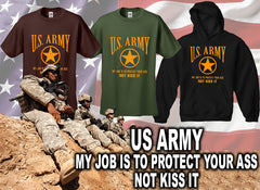 U.S. Army Protect Your Ass Not Kiss It Adult Hoodie