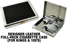 Designer Leather Full-Pack Cigarette Case (For Regular size & 100's)