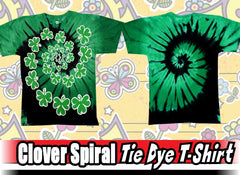 Spiral Clover Irish Green Tie Dye T-Shirt