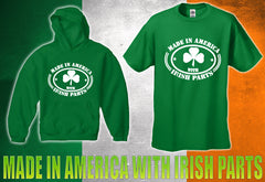 Made In America With Irish Parts Adult Hoodie