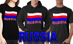 Russia Vintage Flag Adult Hoodie