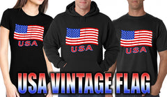USA Vintage Flag Adult Hoodie