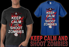Keep Calm And Shoot Zombies Men's T-Shirt