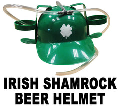 Irish Shamrock Double Beer Can Helmet