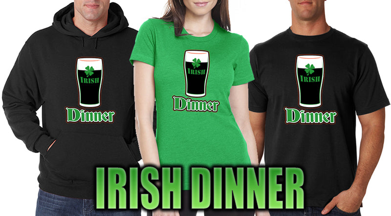 St. Patrick's Day Irish Dinner Adult Hoodie