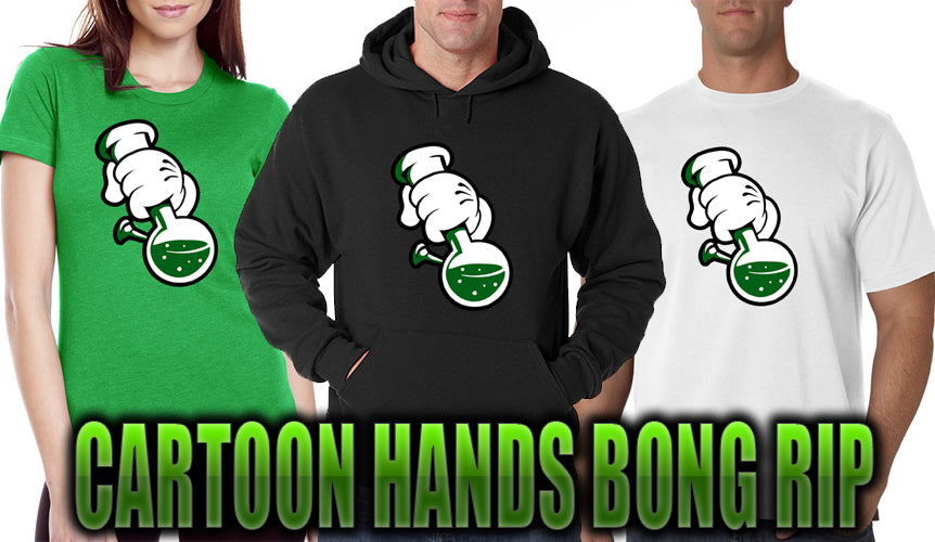 Cartoon Hands Bong Rip Girl's T-Shirt