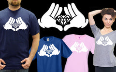 Diamond Cartoon Hands Girl's T-Shirt