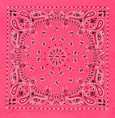 Neon Pink Bandana (Glows Under Black Light)