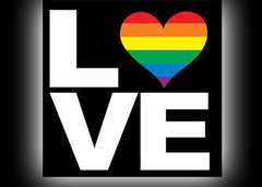 Love Rainbow Heart Adult Hoodie