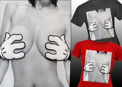 Cartoon Hands Getting A Feel Girl's T-Shirt