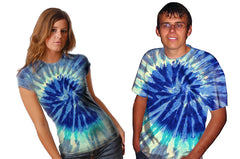 Premium Hand Made Tie Dye T-Shirts - Blue Prism Tie Dye T-Shirt