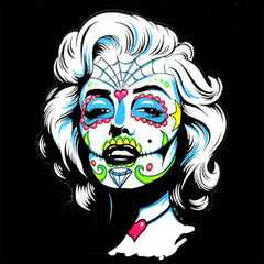 Marilyn Monroe Sugar Skull Face Adult Hoodie
