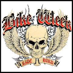 Bike Week Ride Hard Adult Hoodie Logo