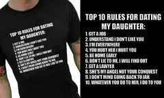 Top 10 Rules For Dating My Daughter Men's T-Shirt