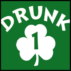 Drunk 1 Irish Shamrock Adult Hoodie