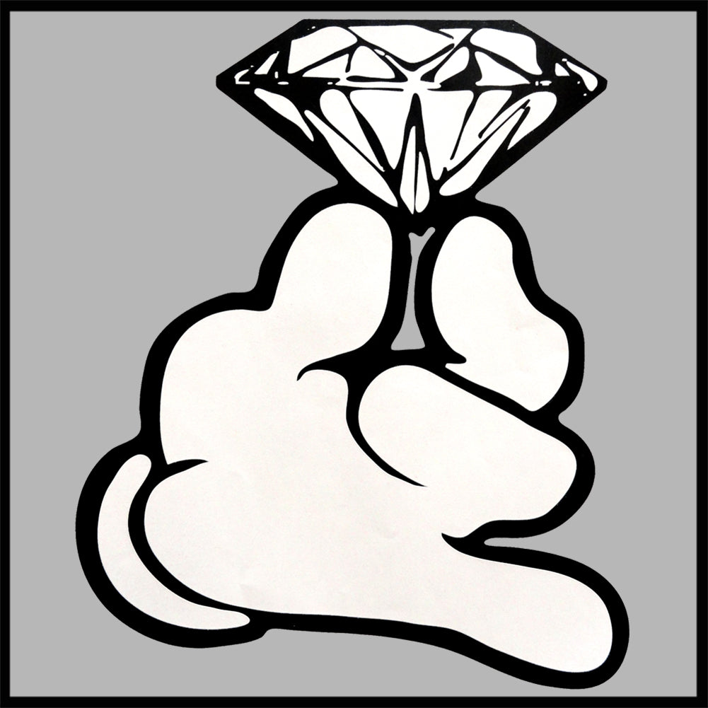 Cartoon Hand With Diamond Adult Hoodie