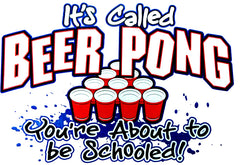 Beer Pong - You're About To Be Schooled Girls T-Shirt