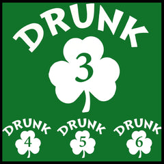 Irish Shamrock Drunk Men's T-Shirt (Kelly Green)