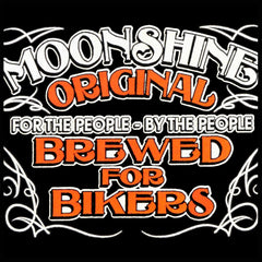 Moonshine Brewed For Bikers Adult Hoodie