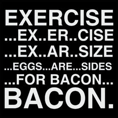 Exercise Eggs Are Sides For Bacon Adult Hoodie