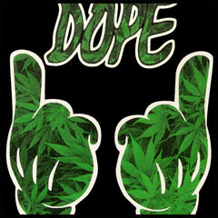 Cartoon Hands Dope Pot Leaf Pattern Girl's T-Shirt
