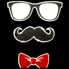 Glasses, Mustache, and Bow Tie Girl's T-Shirt