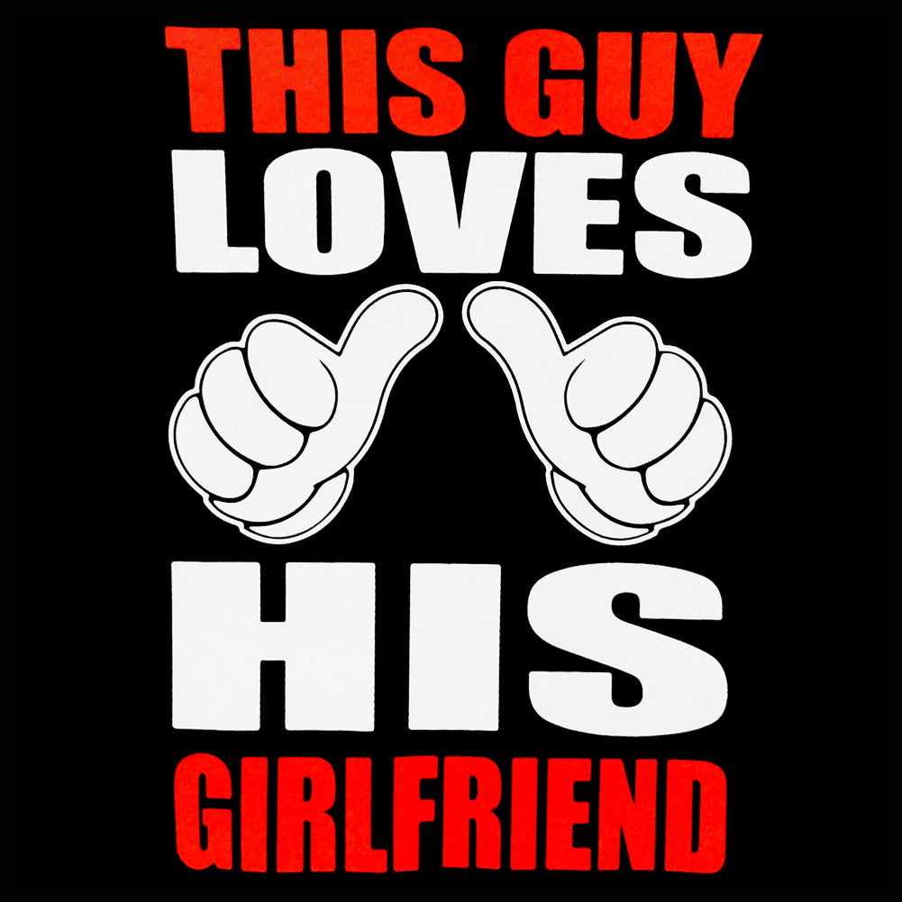 This Guy Loves His Girlfriend Cartoon Hands Men's T-Shirt